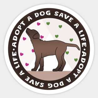 Adopt a dog save a life Sticker